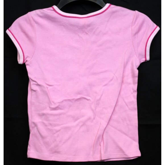 NEW Gap Factory 2pc Outfit Pink Tshirt Striped Shorts sz Med 7/8 Cotton Summer - Picture 4 of 10